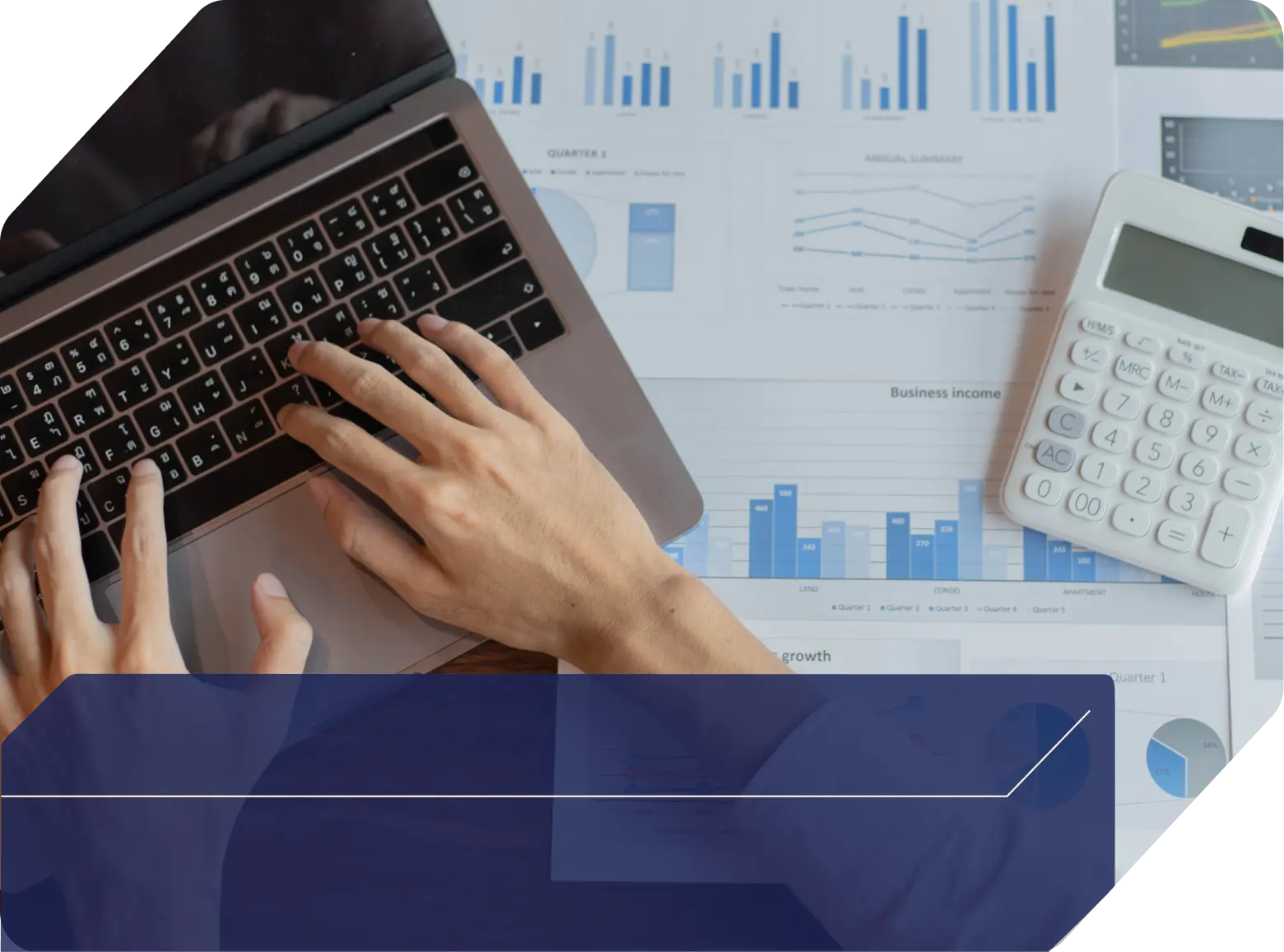 Professional reviewing financial charts